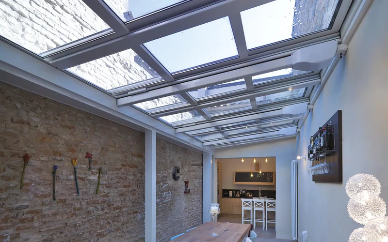 Modern solar panels on a contemporary house